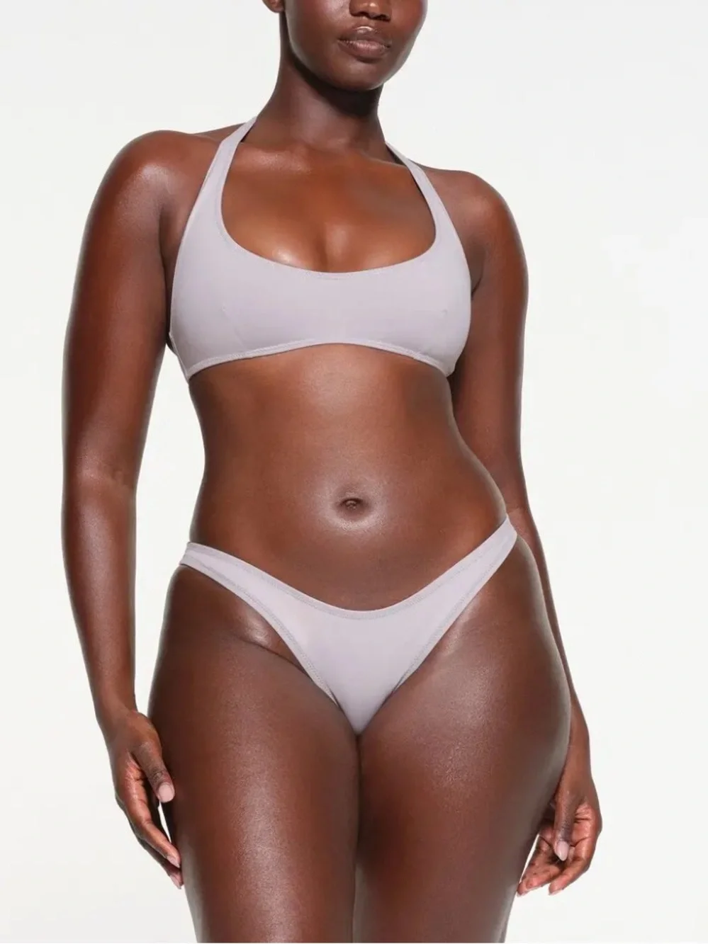 NWOT SKIMS Scoop Neck Bikini Top - Light Gray